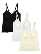 Livona Women's Lace Camisole with Built-in Bra, Wireless Comfort, Adjustable Spaghetti Straps – Soft Padded Tank Top