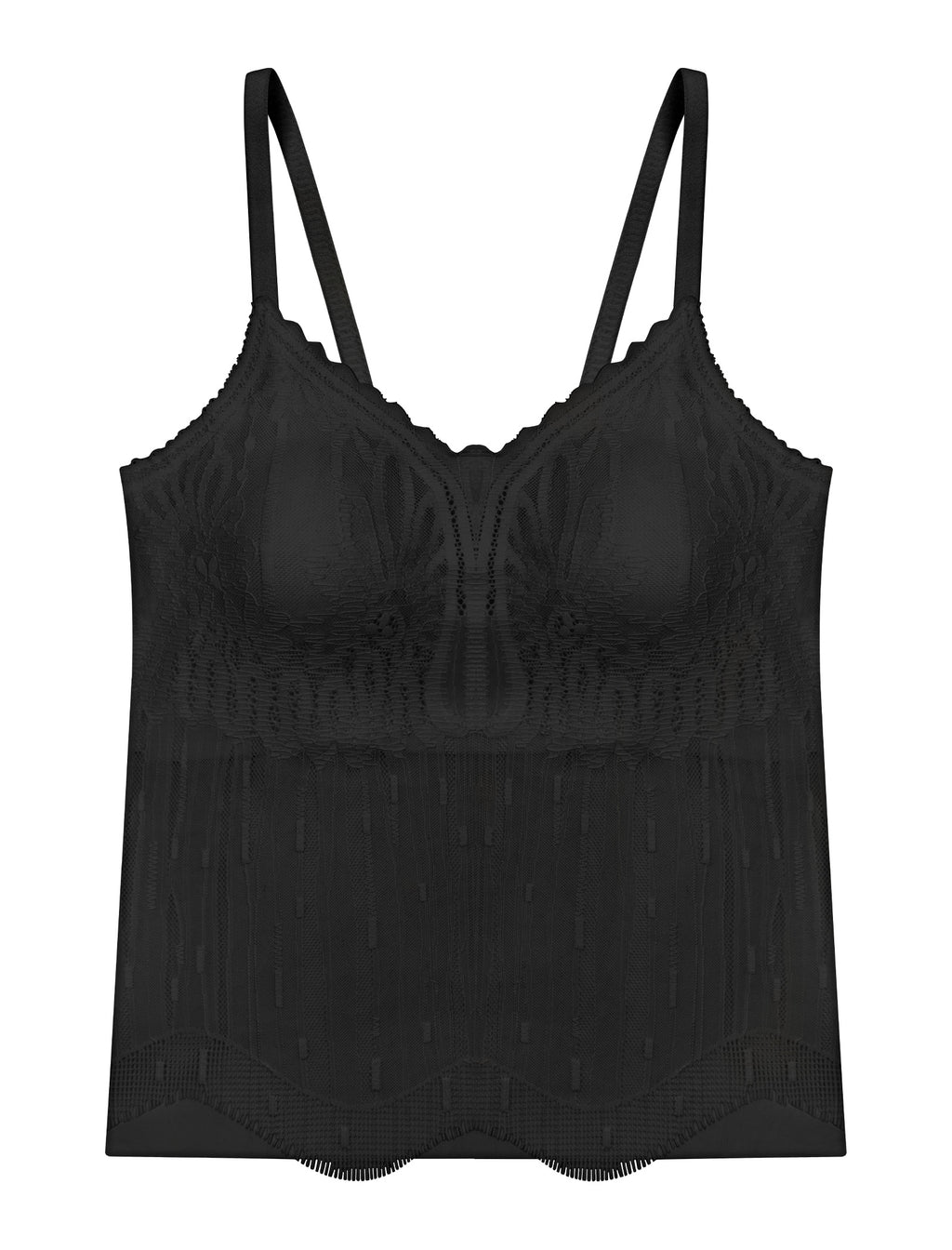 Livona Women's Lace Cami Top - Adjustable Spaghetti Straps Wireless Comfort Padded Tank for Sleep Lounge