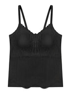 Livona Women's Lace Cami Top - Adjustable Spaghetti Straps Wireless Comfort Padded Tank for Sleep Lounge