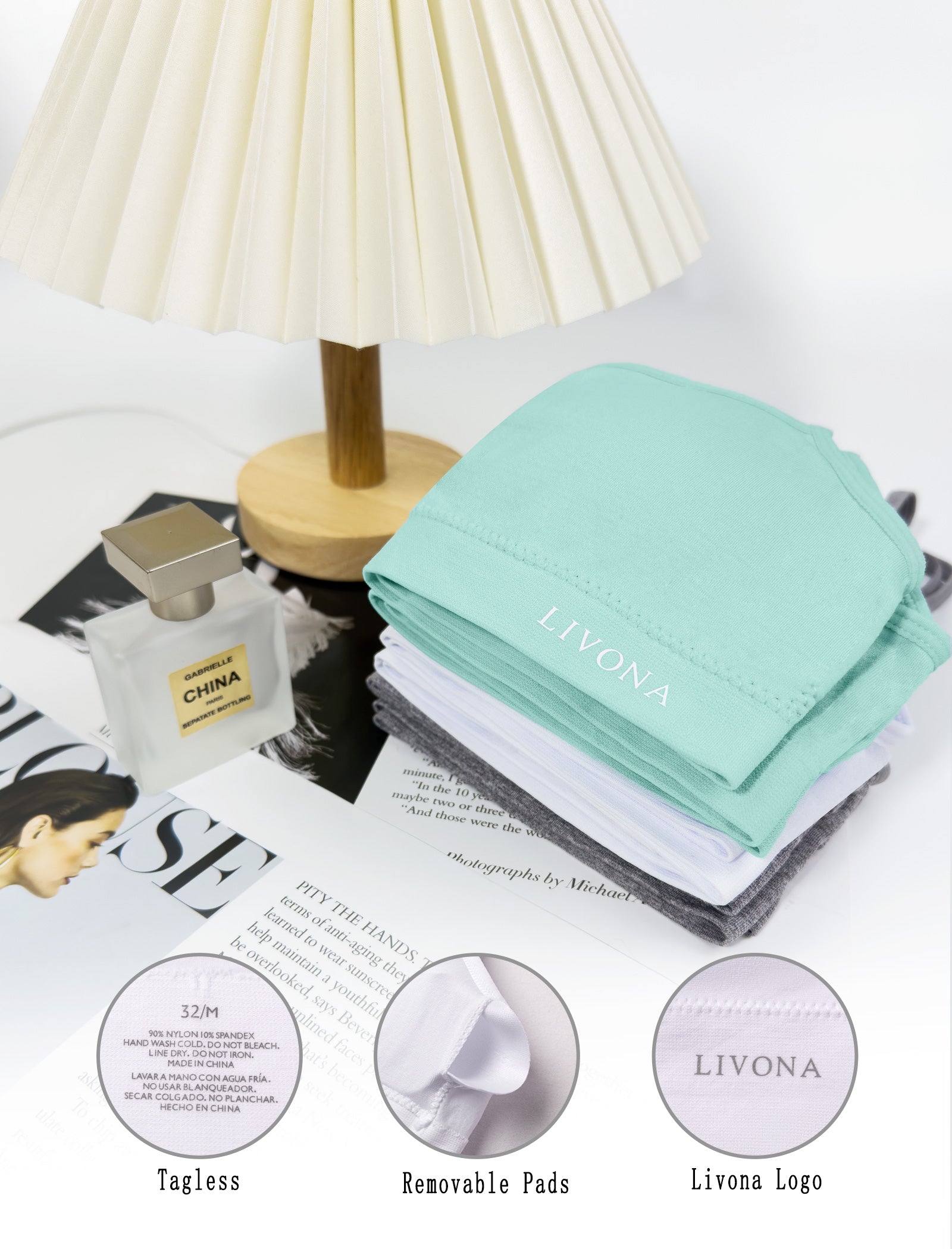 Livona 3 Pack Popular Girls Padded Training Bra Pack – Crop Cami Training Bras for Girls,Seamless Bra Design with Removable Padding