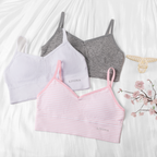 Livona 3 Pack Training Bras for Girls-Sports Bra, Fitness Bra, Padded Everyday Bra Bralette,Crop Cami Tank Top (6-14)