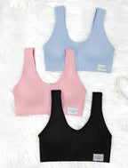 Livona 6 Packs Girls Sports Bra Crop Tops for Kids Training Bra Cute Crop Tops for Girls Cami Bra( 6-14）