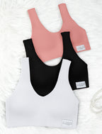 Livona 6 Packs Girls Sports Bra Crop Tops for Kids Training Bra Cute Crop Tops for Girls Cami Bra( 6-14）