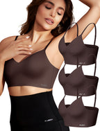 Women's Seamless Push Up Bra Longline Wireless Padded Bralettes with Support Lift Plunge T-Shirt/Tank Top Bras