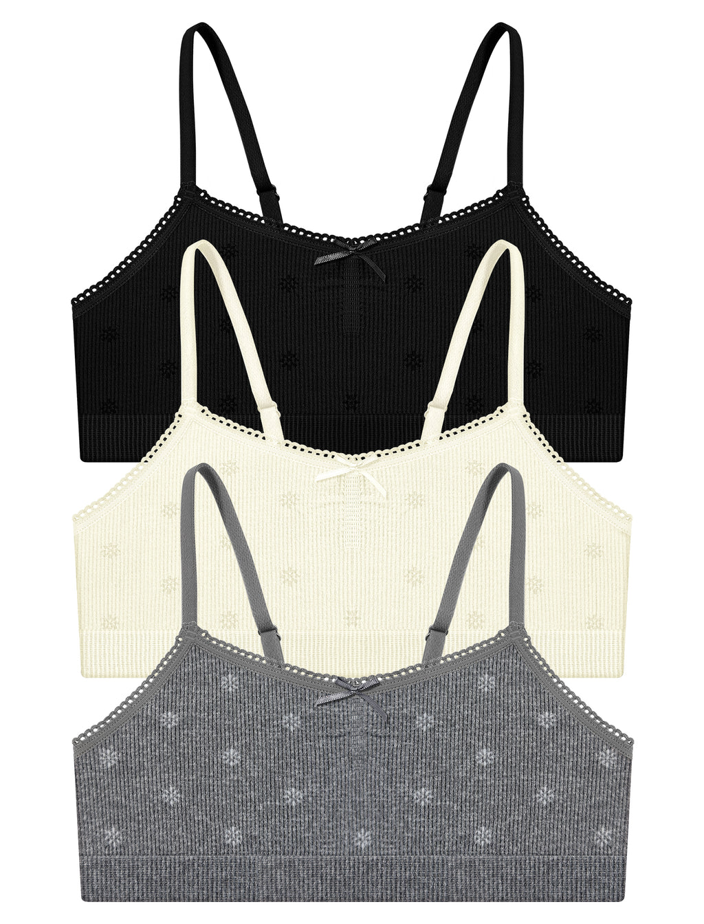 Livona Ultra-Comfy Seamless Bralette for Girls–Buttery Soft Ribbed & Jacquard,No Padding – Effortless Comfort & Style