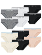 Livona Girls Seamless Ribbed Training Panties - Soft Sports Underwear for Teens