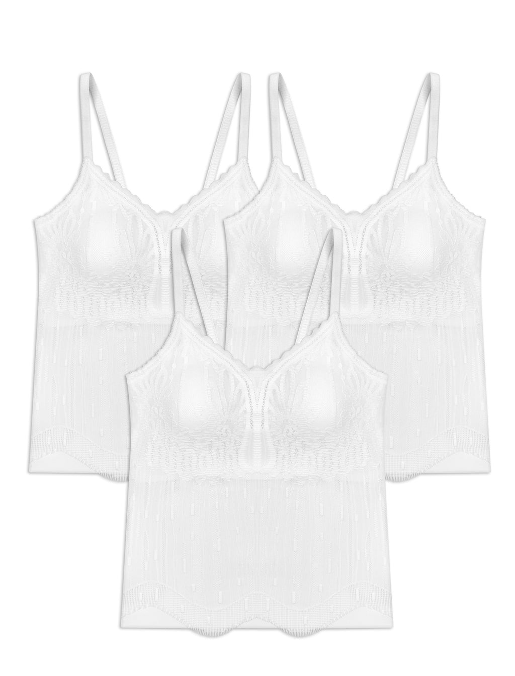 Livona Women's Lace Cami Top - Adjustable Spaghetti Straps Wireless Comfort Padded Tank for Sleep Lounge