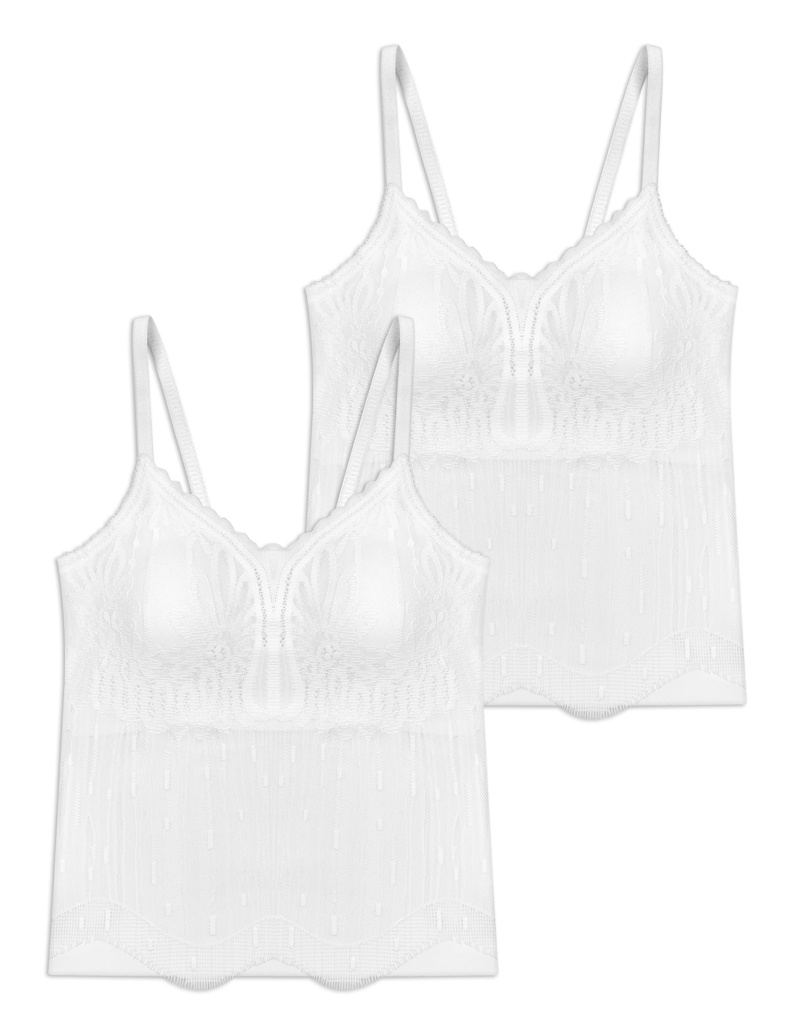 Livona Women's Lace Cami Top - Adjustable Spaghetti Straps Wireless Comfort Padded Tank for Sleep Lounge