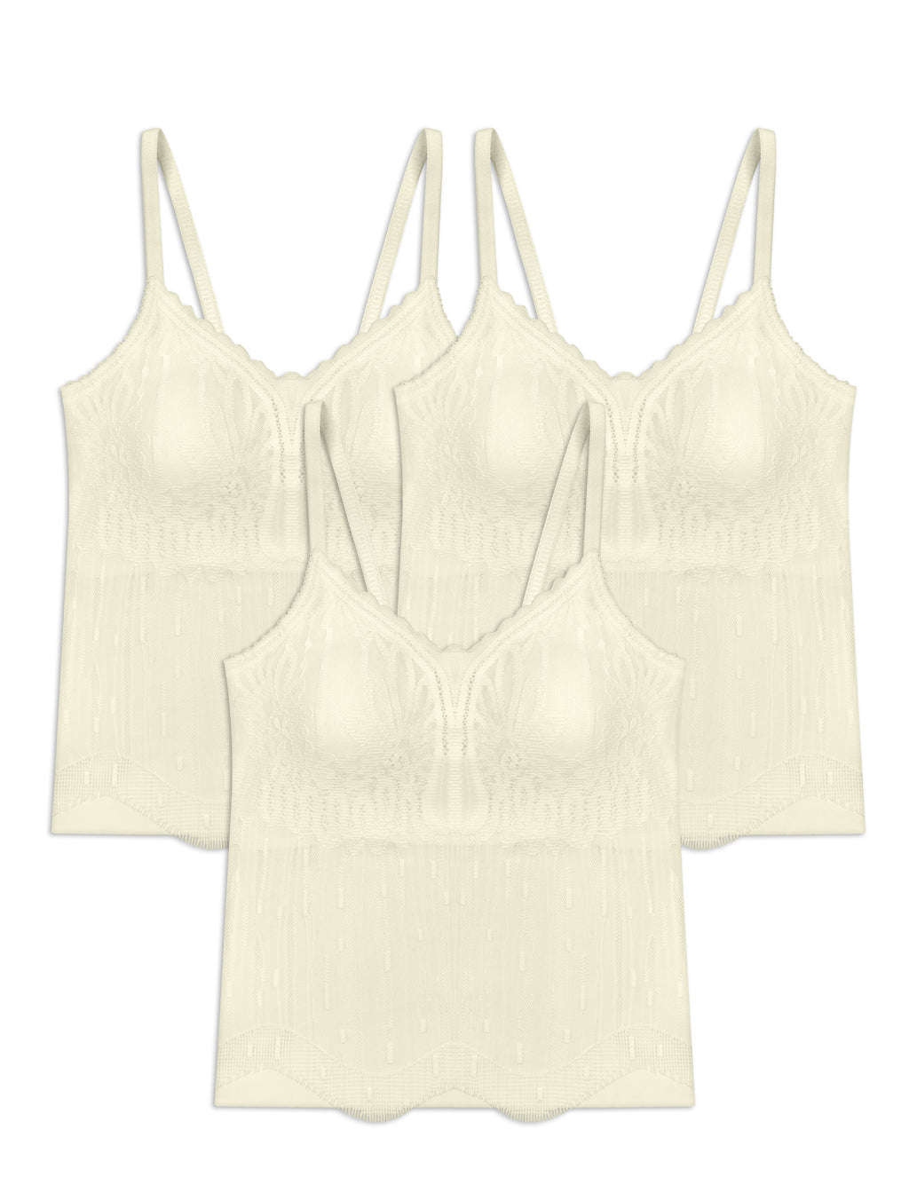 Livona Women's Lace Cami Top - Adjustable Spaghetti Straps Wireless Comfort Padded Tank for Sleep Lounge