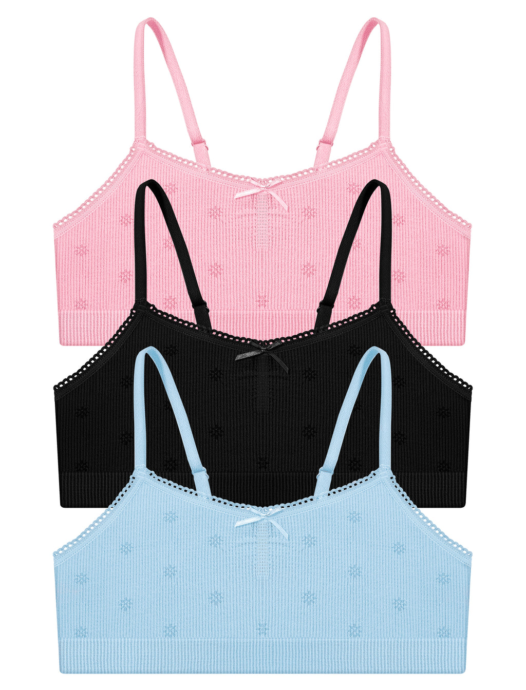 Livona Ultra-Comfy Seamless Bralette for Girls–Buttery Soft Ribbed & Jacquard,No Padding – Effortless Comfort & Style