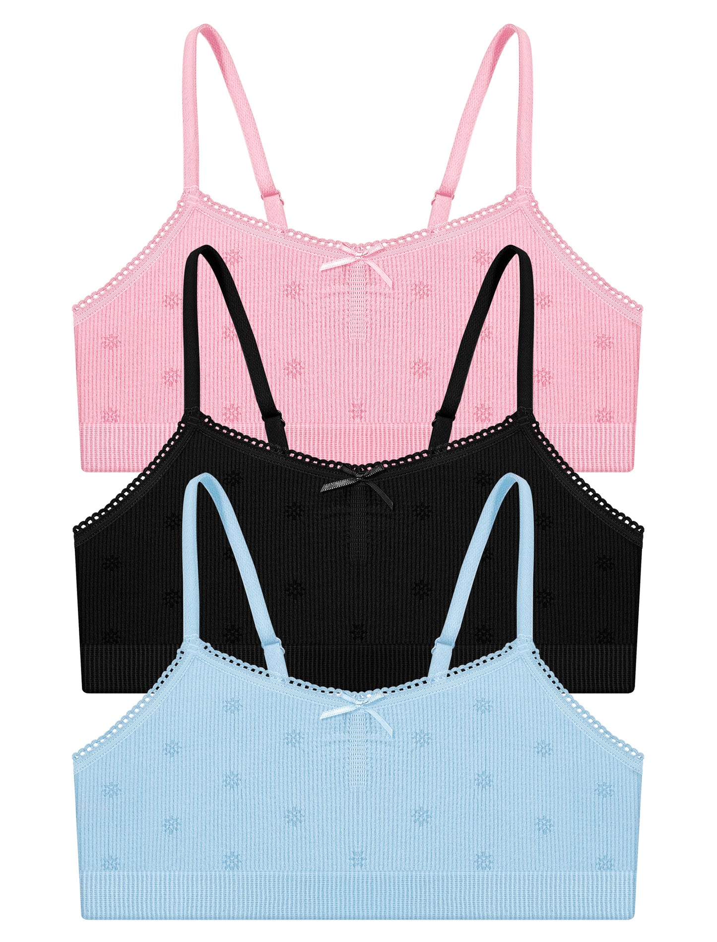 Livona Ultra-Comfy Seamless Bralette for Girls–Buttery Soft Ribbed & Jacquard,No Padding – Effortless Comfort & Style