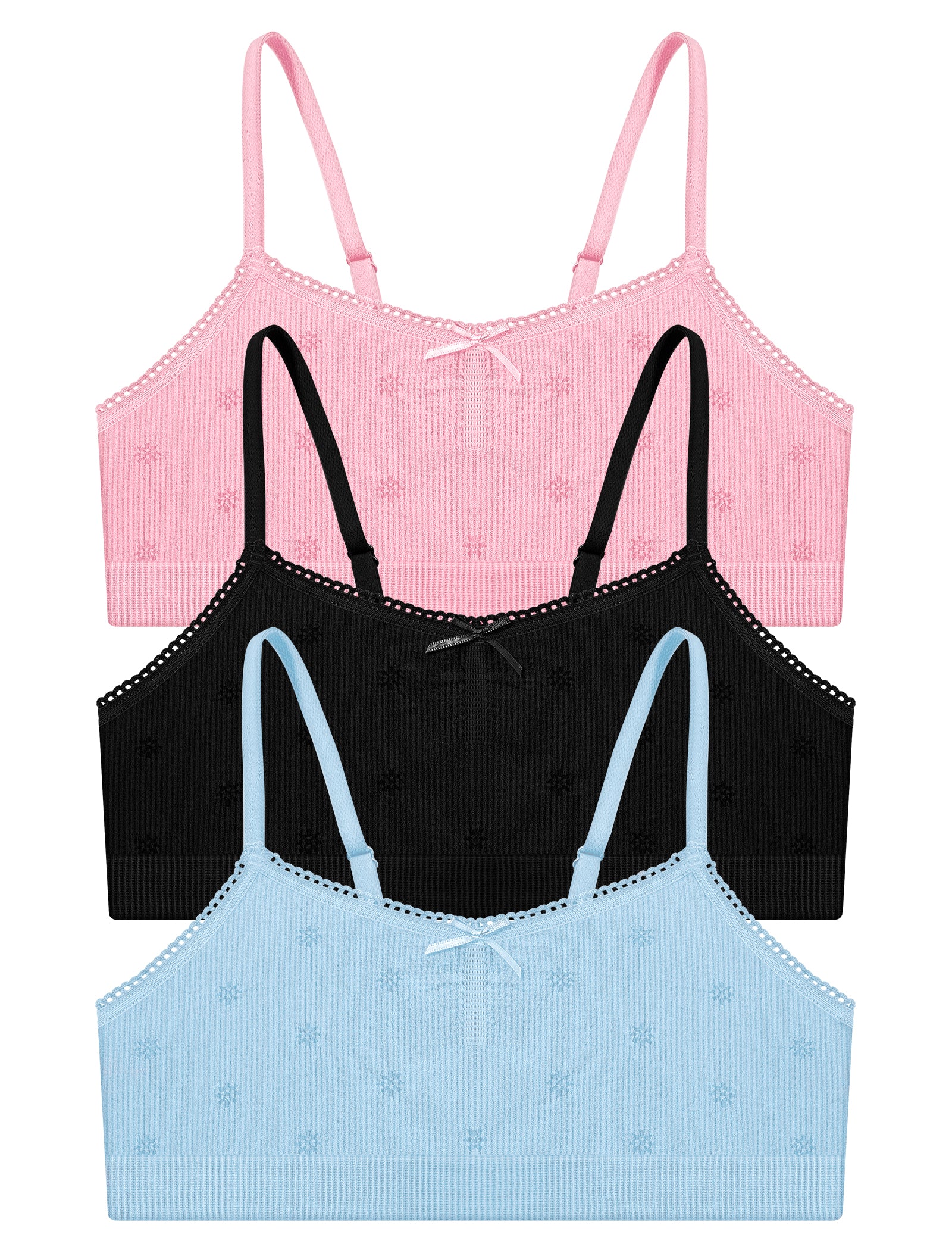 Livona Ultra-Comfy Seamless Bralette for Girls–Buttery Soft Ribbed & Jacquard,No Padding – Effortless Comfort & Style