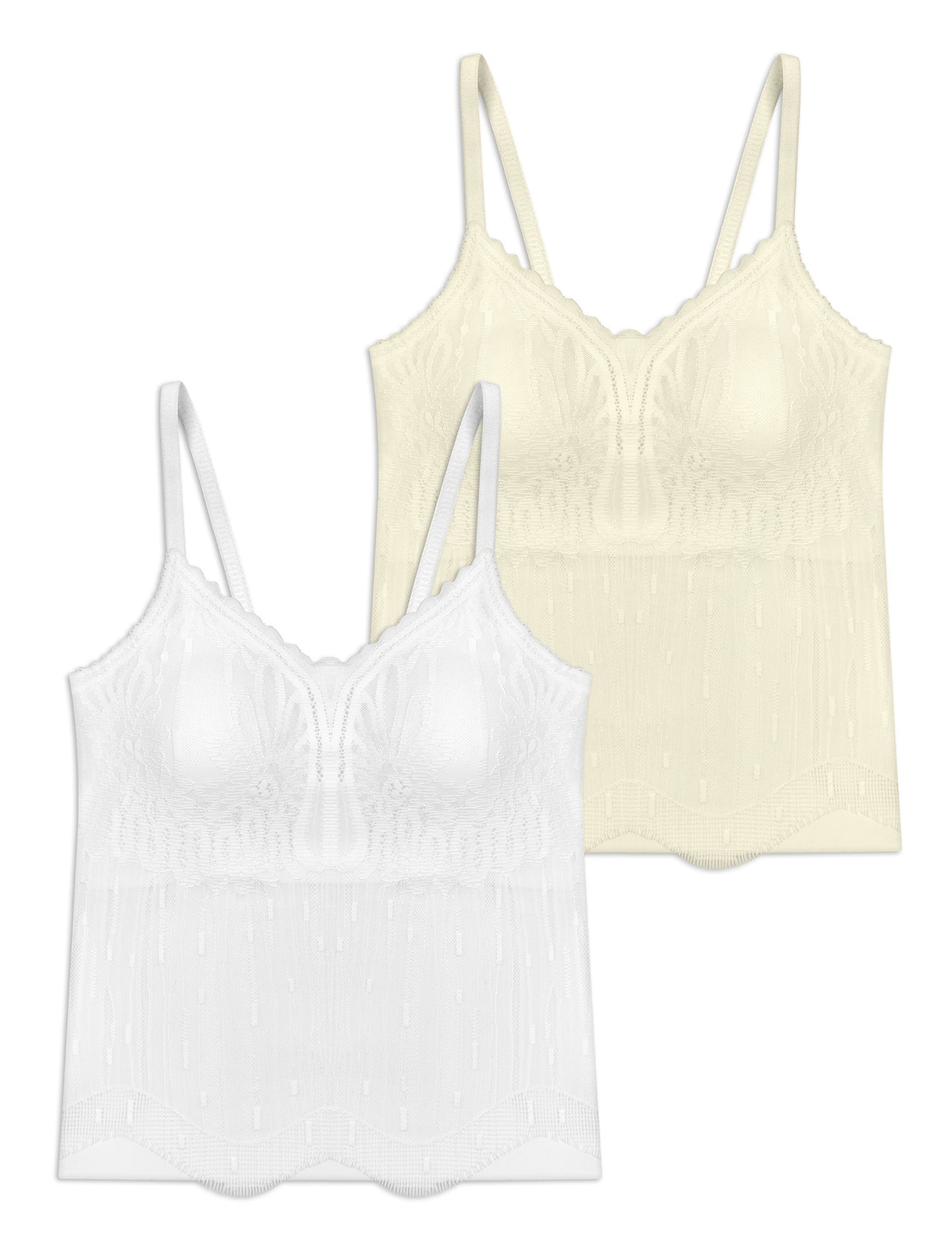 Livona Women's Lace Cami Top - Adjustable Spaghetti Straps Wireless Comfort Padded Tank for Sleep Lounge