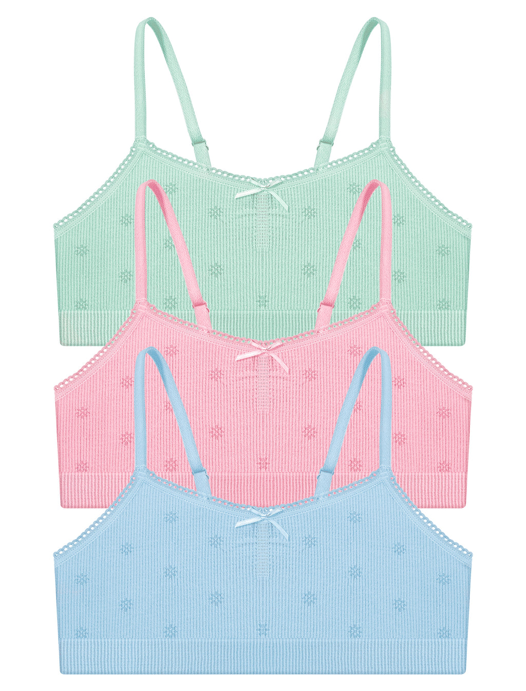 Livona Ultra-Comfy Seamless Bralette for Girls–Buttery Soft Ribbed & Jacquard,No Padding – Effortless Comfort & Style