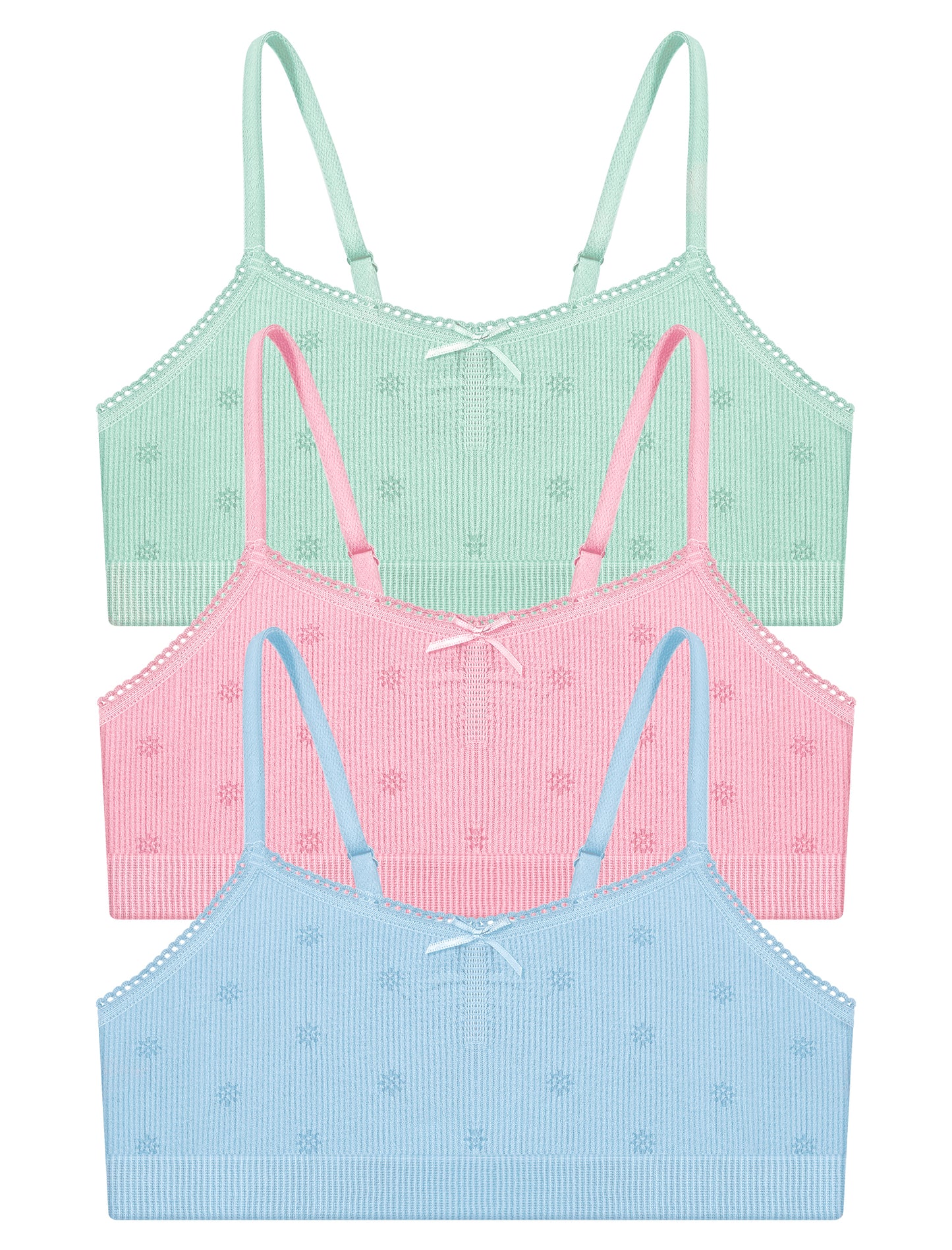 Livona Ultra-Comfy Seamless Bralette for Girls–Buttery Soft Ribbed & Jacquard,No Padding – Effortless Comfort & Style