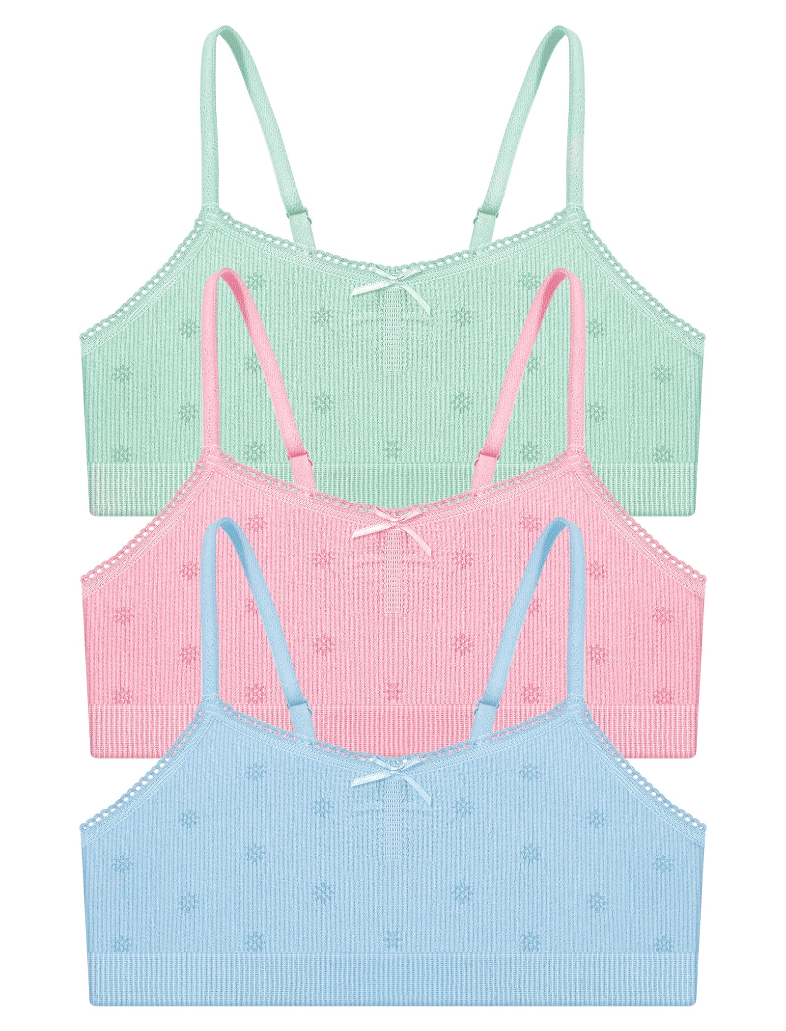 Livona Ultra-Comfy Seamless Bralette for Girls–Buttery Soft Ribbed & Jacquard,No Padding – Effortless Comfort & Style