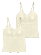 Livona Women's Lace Cami Top - Adjustable Spaghetti Straps Wireless Comfort Padded Tank for Sleep Lounge