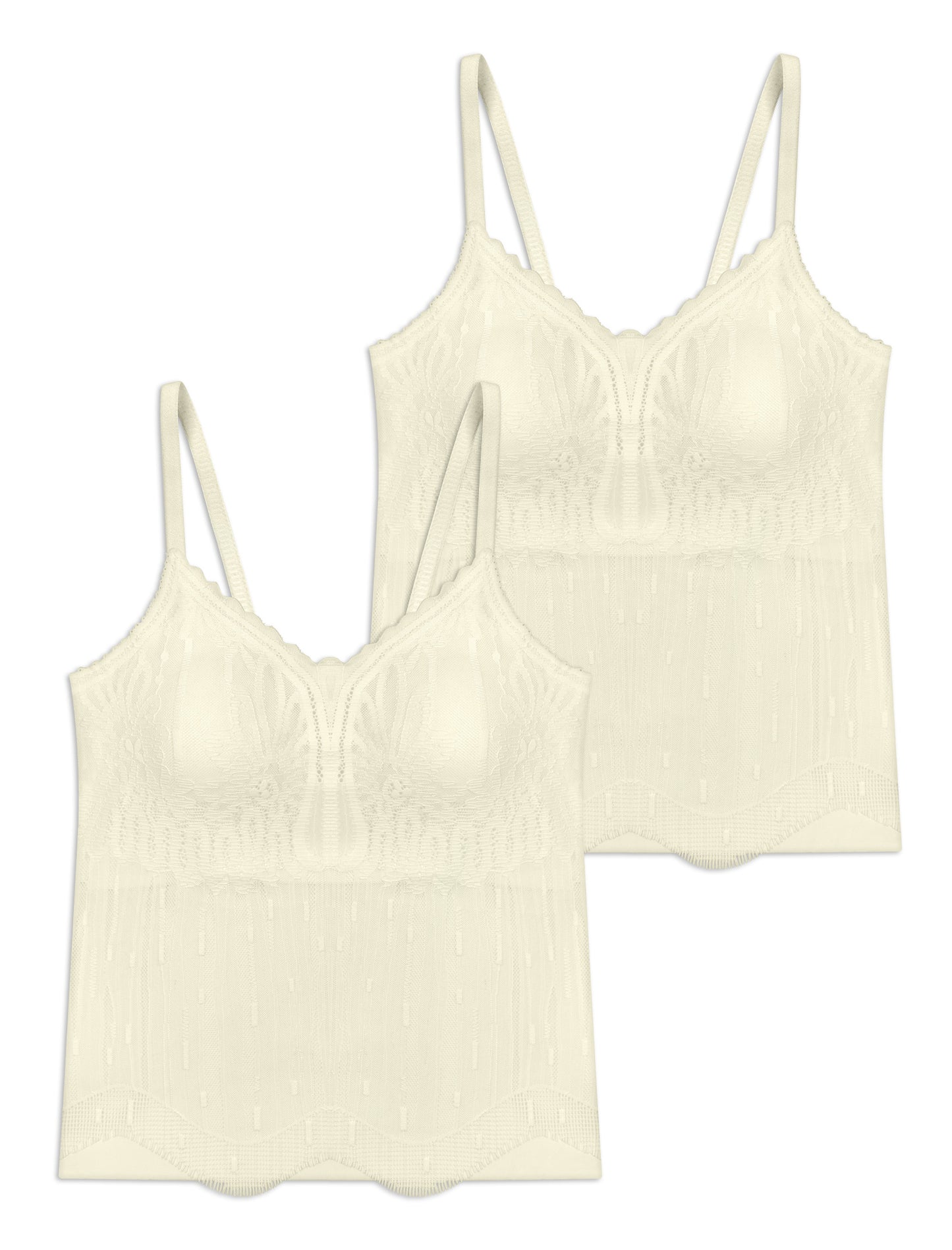 Livona Women's Lace Cami Top - Adjustable Spaghetti Straps Wireless Comfort Padded Tank for Sleep Lounge