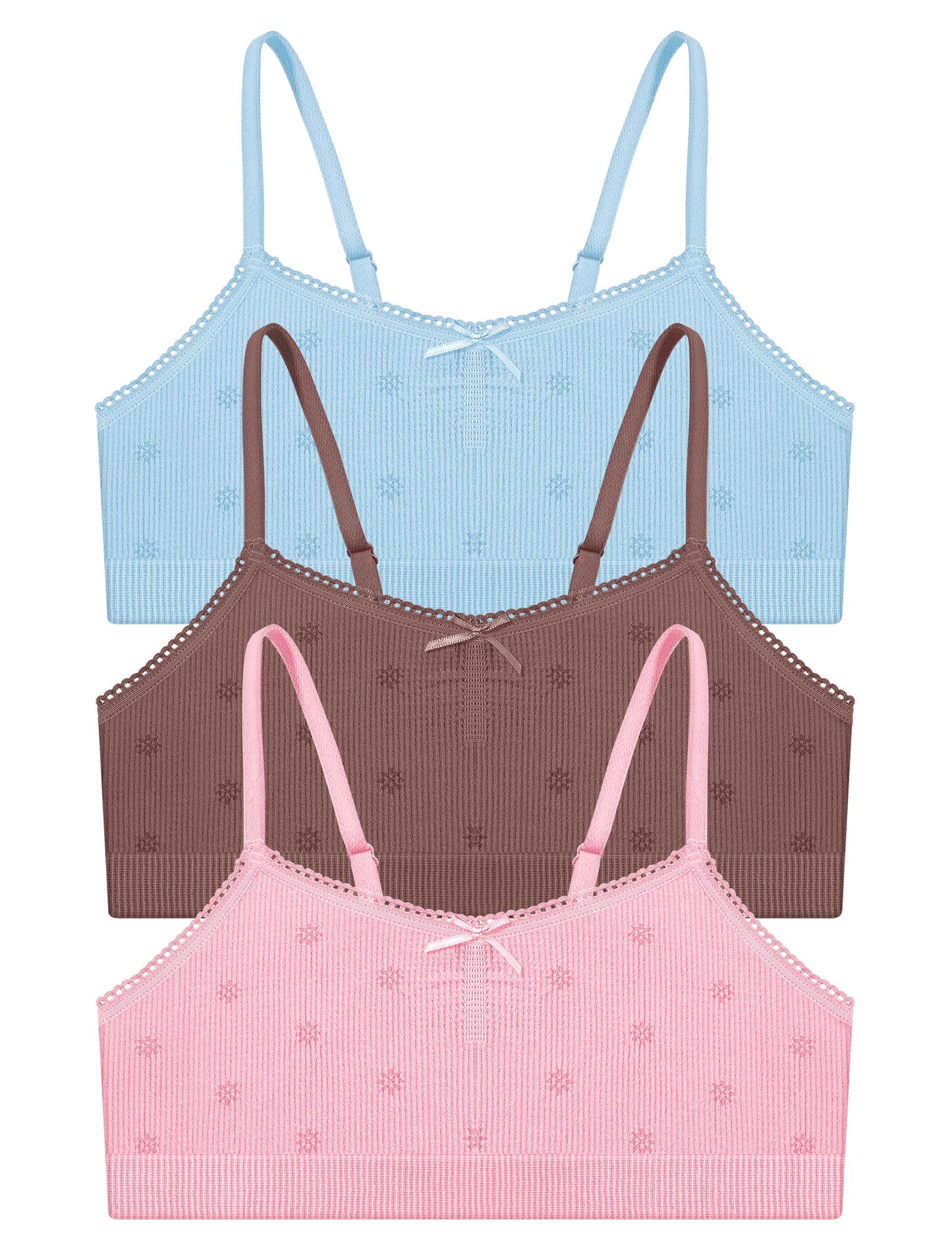 Livona Ultra-Comfy Seamless Bralette for Girls–Buttery Soft Ribbed & Jacquard,No Padding – Effortless Comfort & Style