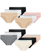 Livona Girls Seamless Ribbed Training Panties - Soft Sports Underwear for Teens
