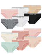 Livona Girls Seamless Ribbed Training Panties - Soft Sports Underwear for Teens