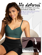 Women's Seamless Push Up Bra Longline Wireless Padded Bralettes with Support Lift Plunge T-Shirt/Tank Top Bras