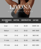 Livona Wireless Bra for Women - Sports V-neck Comfortable Padded Bralette with Support Workout Tops Cami Crop Tank Tops S-XXL