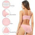 Livona Wireless Bra for Women - Sports V-neck Comfortable Padded Bralette with Support Workout Tops Cami Crop Tank Tops S-XXL